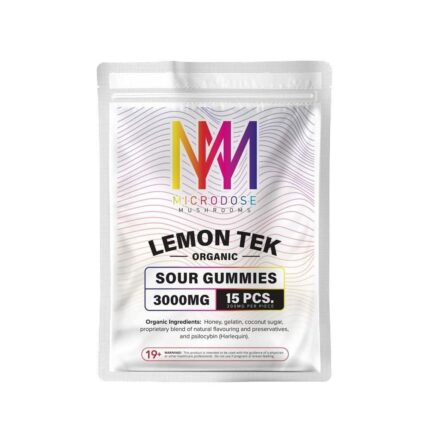 Organic Lemon Tek Sour Cherry Gummies with 3000mg Psilocybin